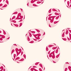 easter painting egg cartoon seamless pattern background N20