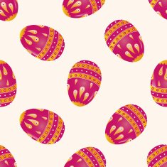 easter painting egg cartoon seamless pattern background N21