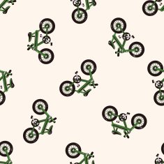transportation bike cartoon seamless pattern background N51