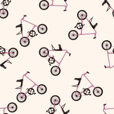 transportation bike cartoon seamless pattern background N59