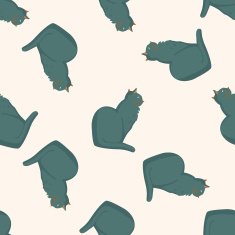 animal cat cartoon seamless pattern background N19