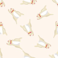 animal cat cartoon seamless pattern background N21