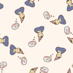 birthday make a wish cartoon seamless pattern background