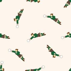 Sport soccer player cartoon seamless pattern background N21