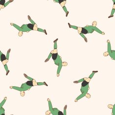 Sport soccer player cartoon seamless pattern background N22