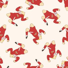 Sport soccer player cartoon seamless pattern background N23