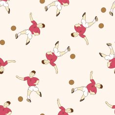 Sport soccer player cartoon seamless pattern background N27