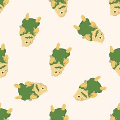 monster cartoon seamless pattern background N31