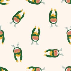 monster cartoon seamless pattern background N36