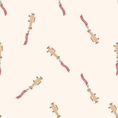 airplane cartoon seamless pattern background N17