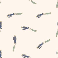 airplane cartoon seamless pattern background N21
