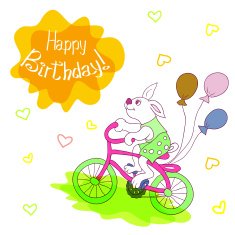 Bunny on a bike N3