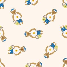 animal bear summer cartoon seamless pattern background