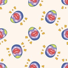 easter painting egg cartoon seamless pattern background N32