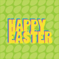 Happy Easter Vector Template N2