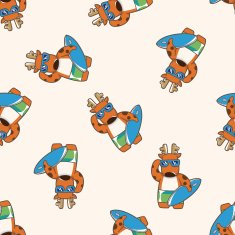 animal moose summer cartoon seamless pattern background