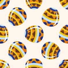 easter painting egg cartoon seamless pattern background N36