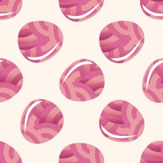 easter painting egg cartoon seamless pattern background N37