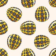 easter painting egg cartoon seamless pattern background N44