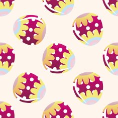 easter painting egg cartoon seamless pattern background N45