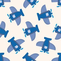 airplane cartoon seamless pattern background N26