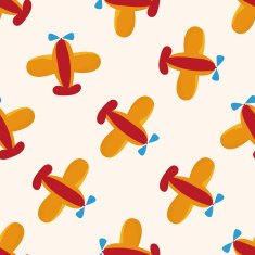 airplane cartoon seamless pattern background N28