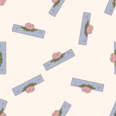 flower cartoon seamless pattern background N53