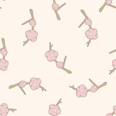 flower cartoon seamless pattern background N55