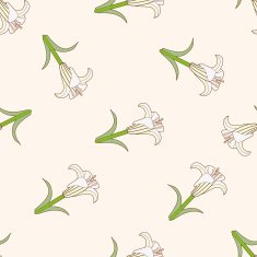 flower cartoon seamless pattern background N58