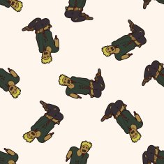 zombie cartoon seamless pattern background N7
