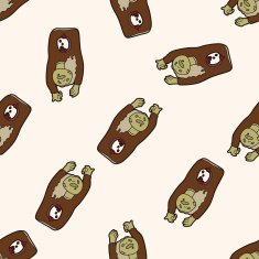 zombie cartoon seamless pattern background N9