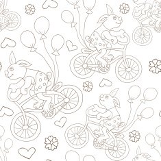 Bunny on a bike N5