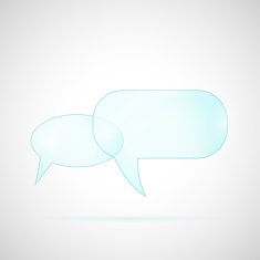 Glass Chat Bubbles