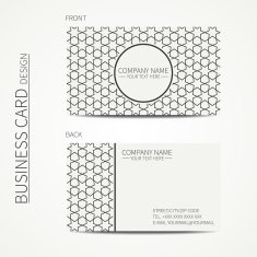Lattice business card template Oriental style Business card Calling N2