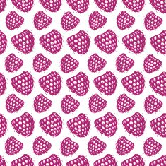 Seamless pattern with decorative raspberries N3