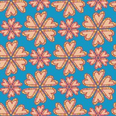 Ethnic flower seamless vector pattern N3