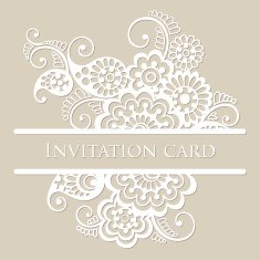 Vector lace card N8