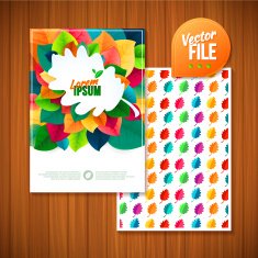 nature rainbow leaves Vector leaves abstract background