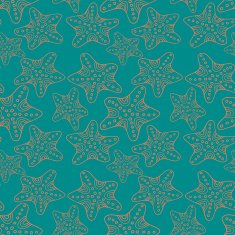Starfish seamless vector summer pattern