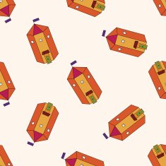 Building cartoon seamless pattern background N35