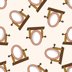 mirror cartoon seamless pattern background N2