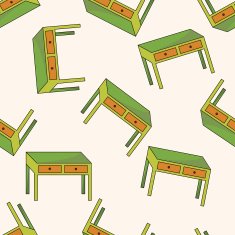 table cartoon seamless pattern background N8