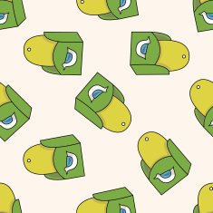 chair cartoon seamless pattern background N27