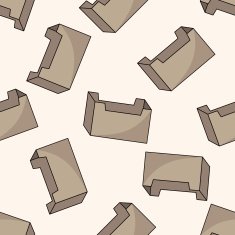 furniture cabinet cartoon seamless pattern background N14