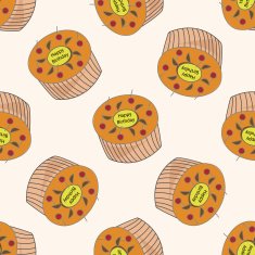 decorating cake 10 cartoon seamless pattern background N67