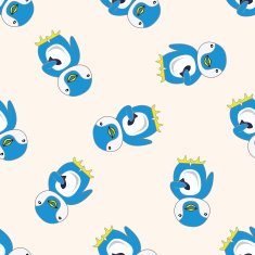 animal penguin cartoon seamless pattern background N3