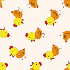 animal chicken cartoon seamless pattern background N3