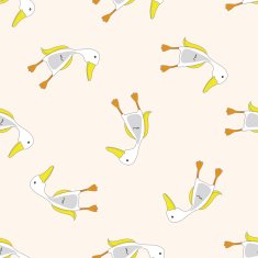 animal duck cartoon seamless pattern background N2