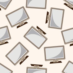Home appliances theme tv cartoon seamless pattern background N11