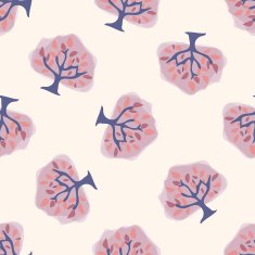 tree cartoon seamless pattern background N28